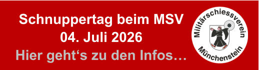Schnuppertag beim MSV 04. Juli 2026 Hier geht‘s zu den Infos…